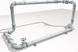 Modular pipes pack 5 Low-poly  3D model
