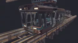 Monorail Low-poly  3D model