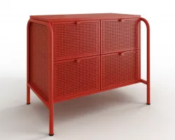 NIKKEBY 4-drawer dresser red Low-poly  3D model
