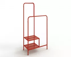 NIKKEBY Clothes rack red Low-poly  3D model