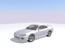 Nissan Silvia Low-poly  3D model