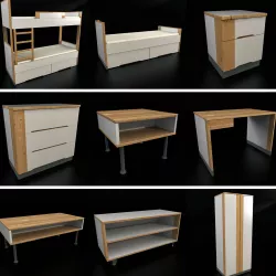 Nursery room furniture 3D model