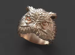 Owl ring 3D model