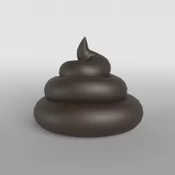 Pile of Poo v1 003 Low-poly  3D model
