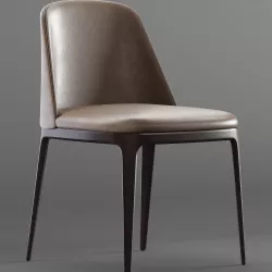 Poliform Grace Leather Chair 3D model