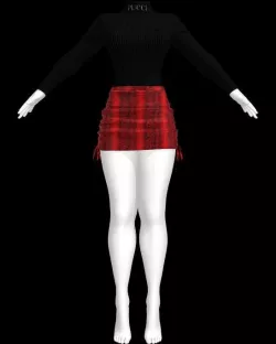 Pull over with red skirt Low-poly  3D model