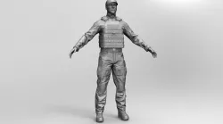 Qualitative 3d model of US Soldier 3D model 3D model