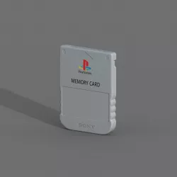 Retro PS1 Memory Card Low-poly  3D model