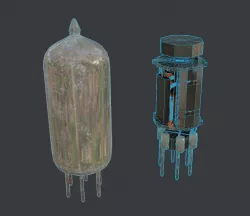 Retro Vacuum Tube Asset 3D model