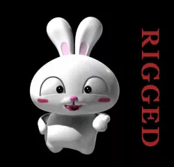 rigging rabbit 3D model