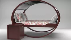 Round Bed 3D model