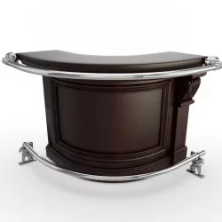 Rounder Wooden Counter 3D model