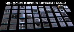 Sci-Fi Panels Kitbash vol 2 3D model