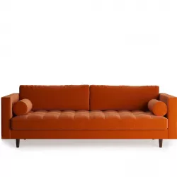 Scott 3 Seater Sofa Cotton Velvet 3D model