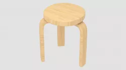 Simple stool model 3D model