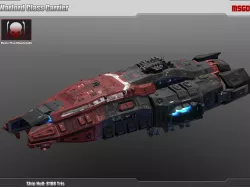 Spaceship Warlord Carrier Low-poly  3D model