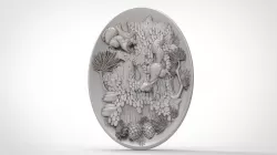 Squirrel plate 3d stl models for artcam and aspire Programmes 3D model