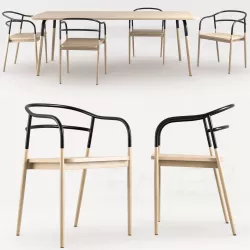 Table and chair DOJO 3D model