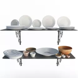 Tableware Set Iron 3D model