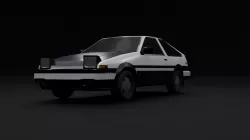 Toyota AE86 Low-poly  3D model