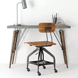 TRISTAN INDUSTRIAL METAL DESK 3D model