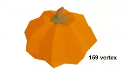 Ultra low-poly Pumpkin mobile ready Low-poly  3D model