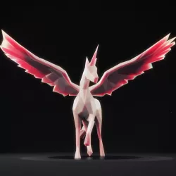 Unicorn Low Poly 1 Low-poly  3D model
