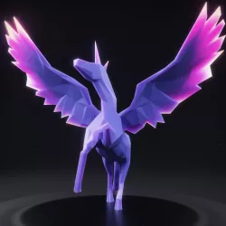 Unicorn Low Poly 2 Low-poly  3D model