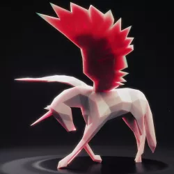 Unicorn Low Poly 3 Low-poly  3D model