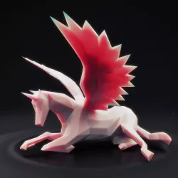 Unicorn Low Poly 4 Low-poly  3D model