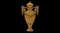 vase relief decor 3d stl models for artcam and aspire 3D model