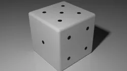 White Dice 3D model