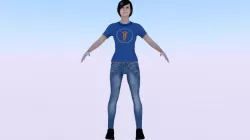 Woman Low-poly  3D model