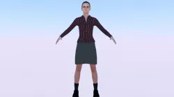 Woman  Low-poly  3D model
