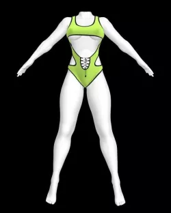 Woman sporty  swimsuit 3D model