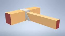 Wooden beam console Low-poly  3D model