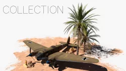 WW2 Afrika Korps Assets 3D Model Collection