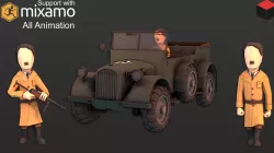 WW2 DE Commander Low-poly  3D model