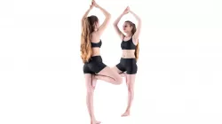 Young woman doing yoga routine 54 Low-poly  3D model