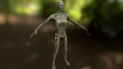 Zombie animated Low-poly  3D model
