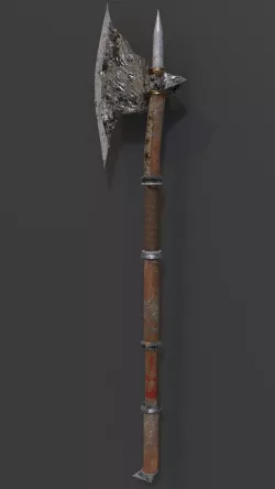2 Handed Axe  Low-poly  3D model
