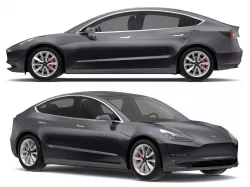 2018 Tesla Model 3 Midnight Silver Metallic  3D model