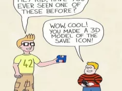 3D Model of a Save Icon