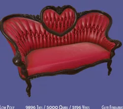 Antique Victorian Love Seat Sofa Furniture Low-poly  3D model