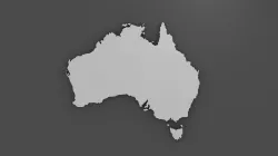 Australia Map 3D model