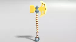 Axe of Bones Low-poly  3D model