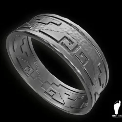 Aztec Ring Band 3D model