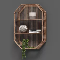 Bamboo Shelf Unit 3D model