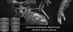 Bandage Brush InsertMesh Set 3D model