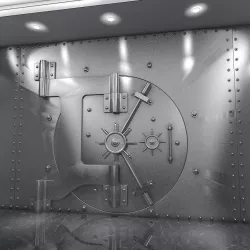 Bank Vault and Coins 3D model